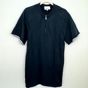 3.1 Phillip Lim Womens Casual Mini Dress Size S 100% Cotton Stripe Accent Black